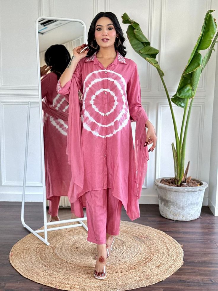 Price-975+shipping Rayon Tie Dye Suits _ Women suits _ Indian ethnic wear women _ Women Dress _